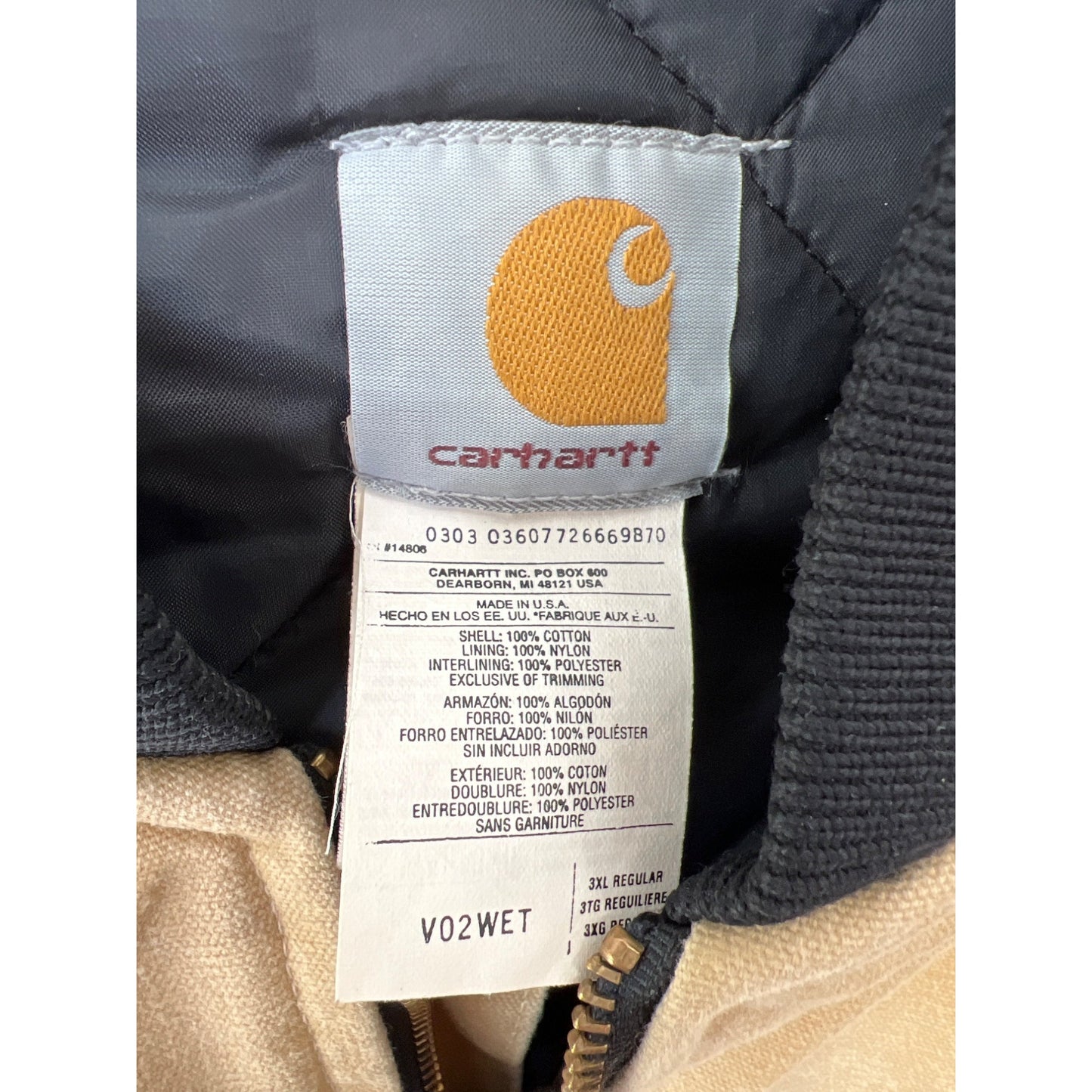 Carhartt Vintage Canvas Vest Men 3XL Lined Outdoor Active Workwear Winter V02WET