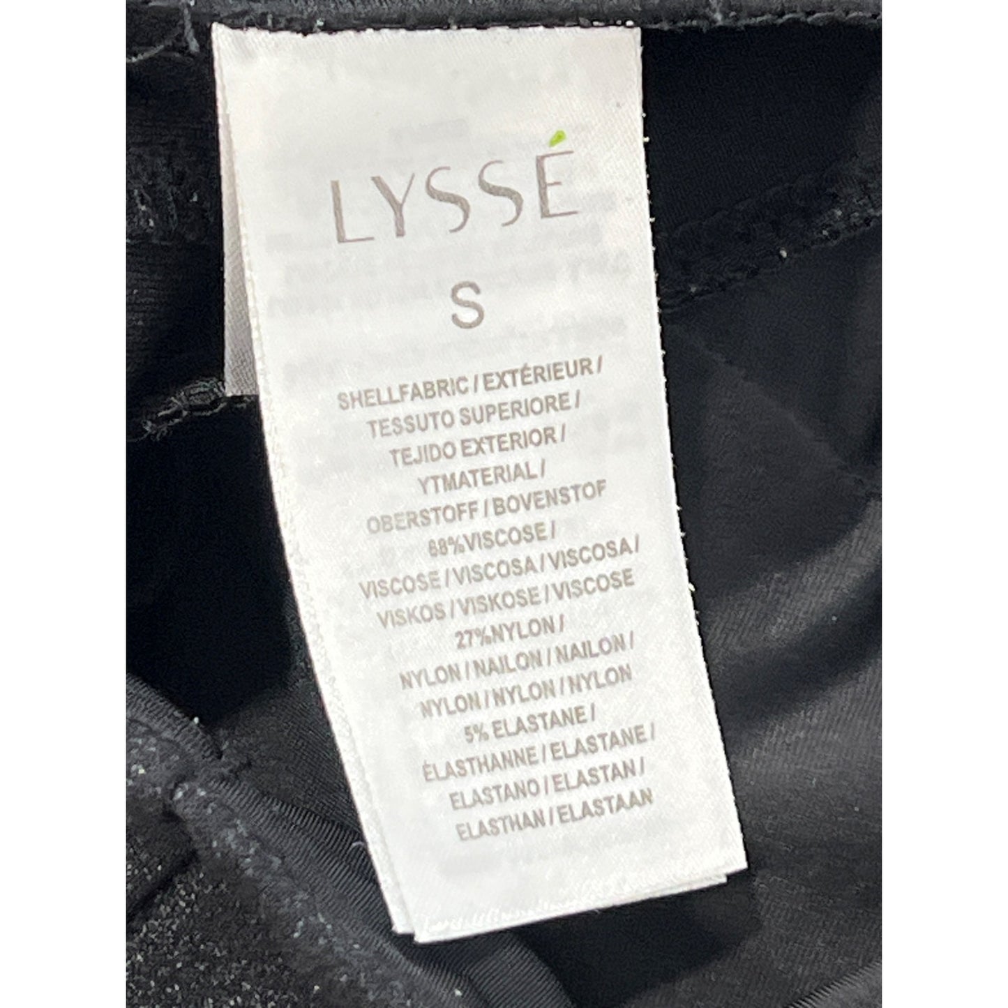 Lysse High Waist Shimmer Pull-On Leggings Womens S Black Viscose Blend Tight