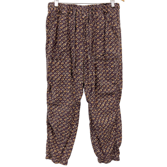 Anthropologie Rhys Linen Utility Jogger Pants Womens L Animal Elastic Drawstring