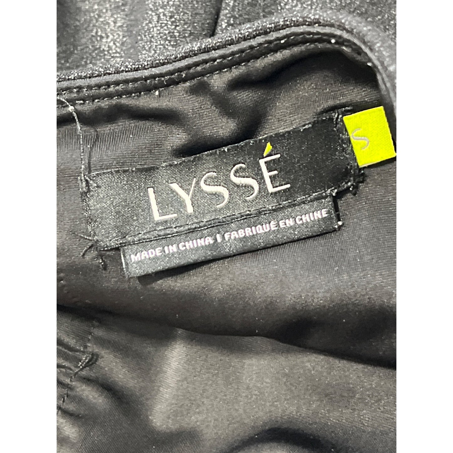 Lysse High Waist Shimmer Pull-On Leggings Womens S Black Viscose Blend Tight