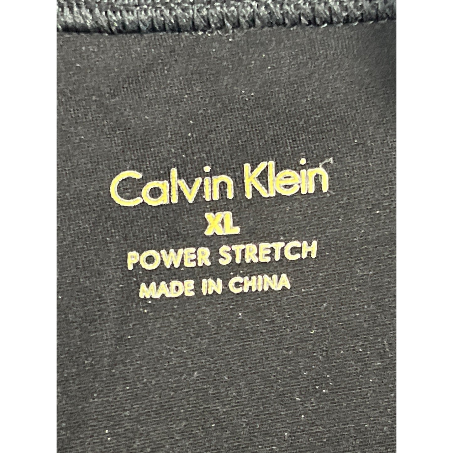 Calvin Klein Power Stretch Faux Leather Leggings Pull On Pants Womens XL Black