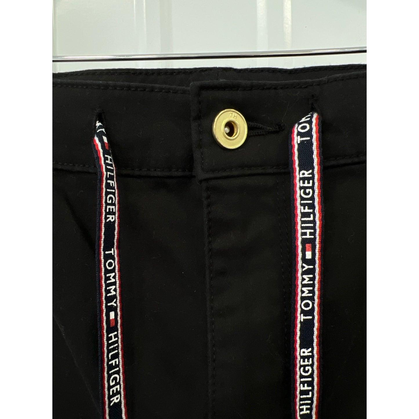 Tommy Hilfiger Skinny Cargo Pants Womens 18 Black Drawstring Workwear NEW