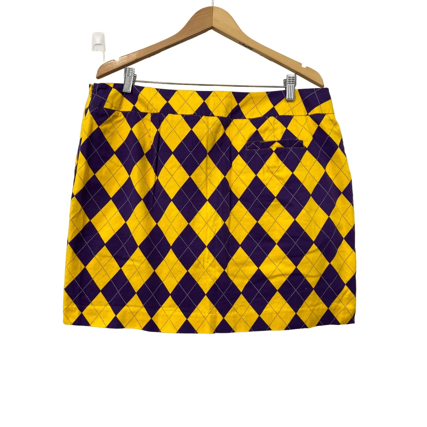 Loudmouth Argyle Mini Golf Skort Womens 12 Cotton Blend Stretch Sporty Preppy