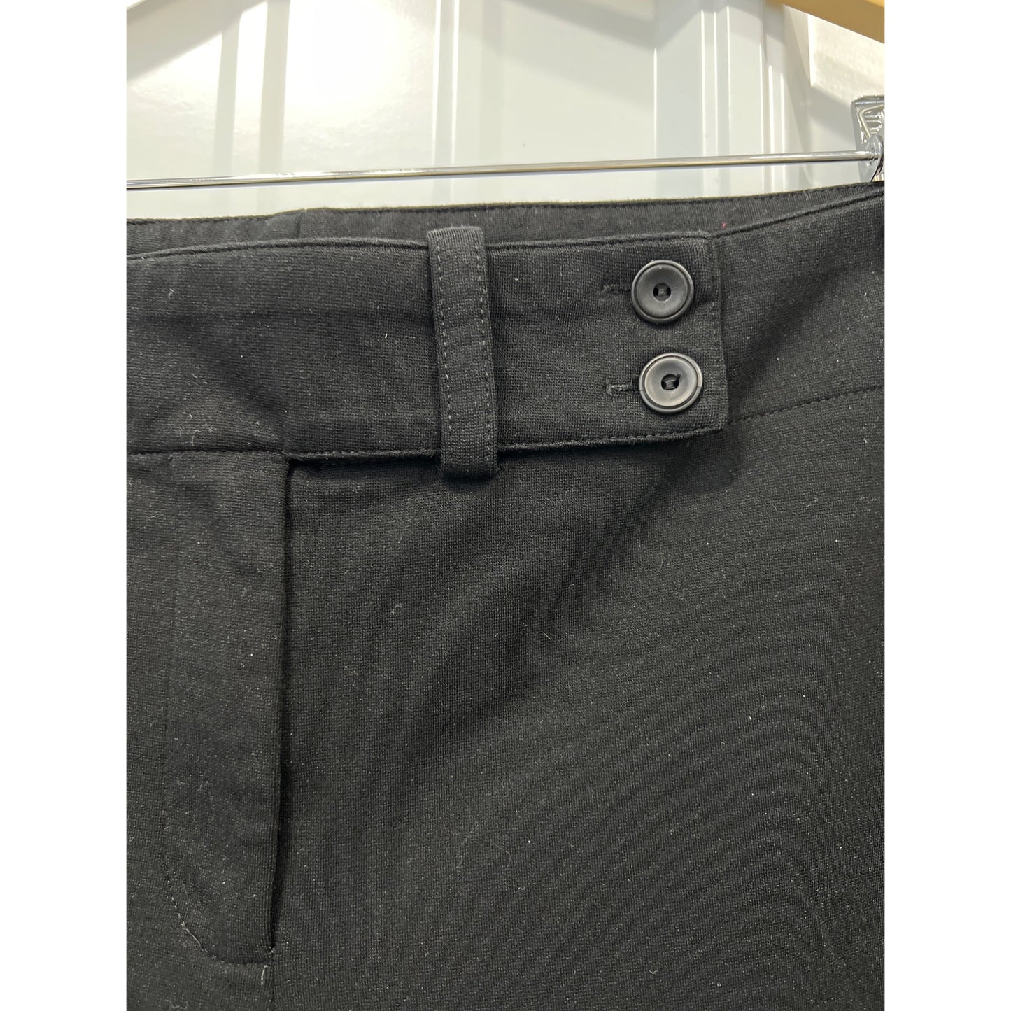 Eileen Fisher Straight Leg Flat Front Ankle Pants Womens 1X Black Career Preppy