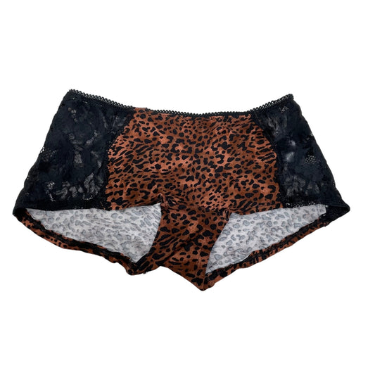 Soma Embraceable Lace Boy Short Womens S Pull On Elastic Entracing Animal Black