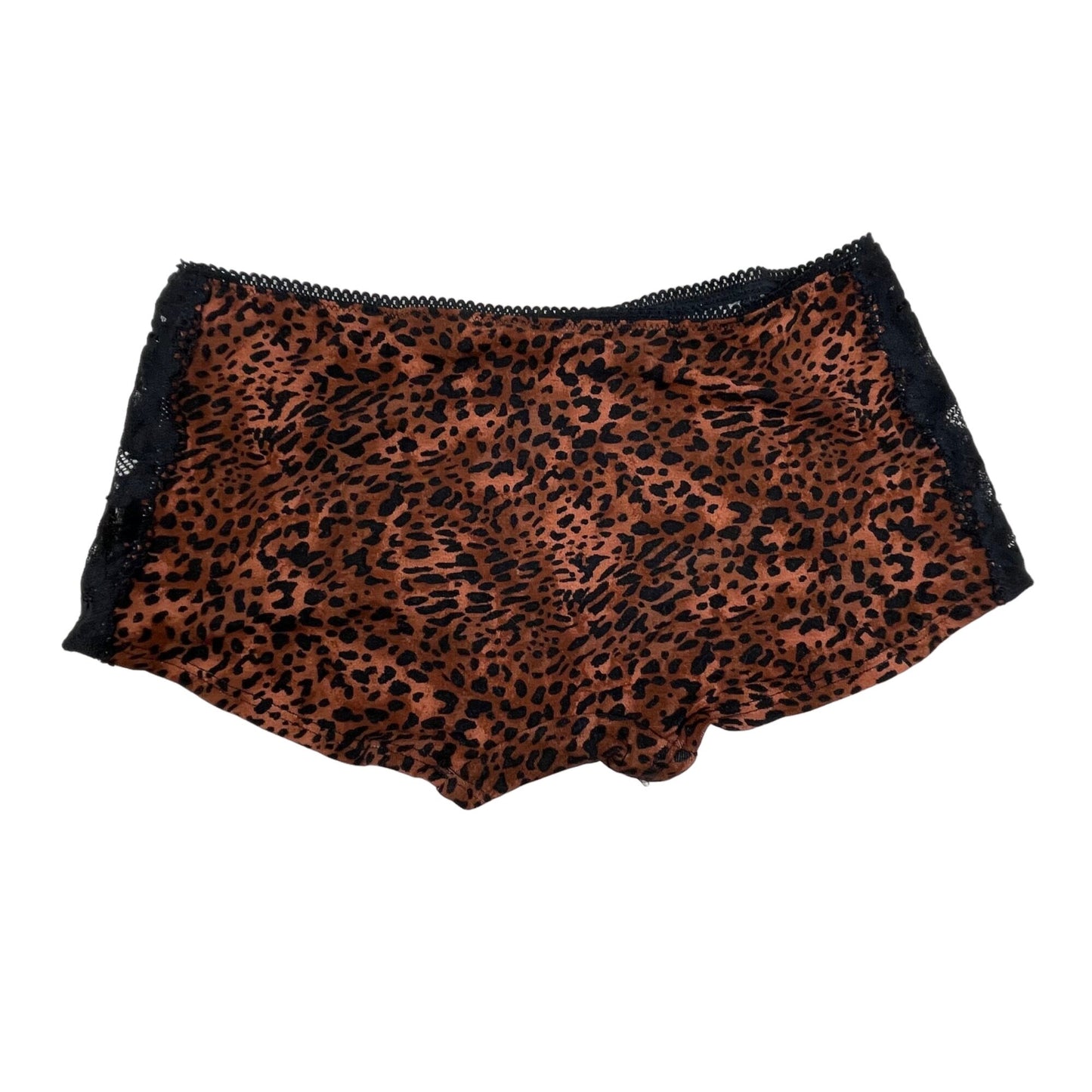 Soma Embraceable Lace Boy Short Womens S Pull On Elastic Entracing Animal Black