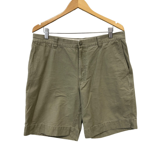 Columbia Outdoor Utility Chino Shorts Mens 36 Hiking Camping Green Cotton Active