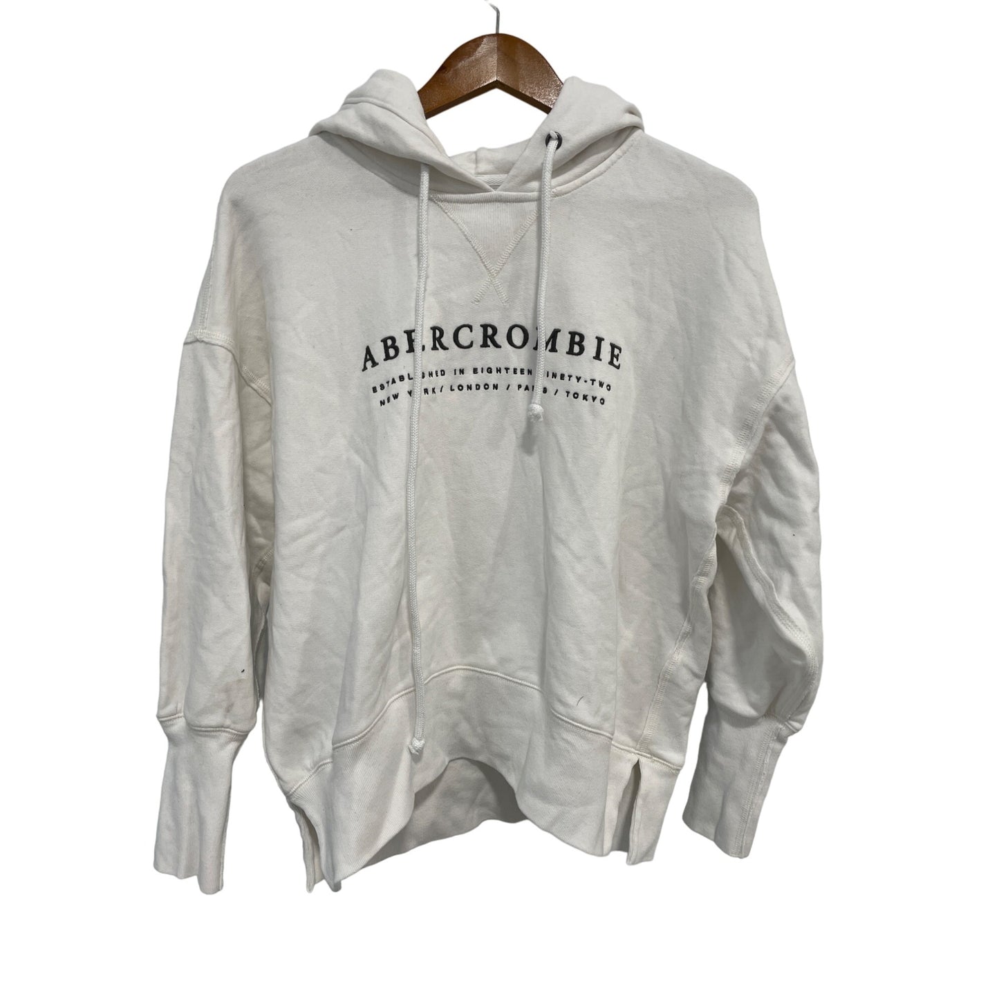 Abercrombie & Fitch Soft Collection Pullover Hoodie Womens XS White Cotton