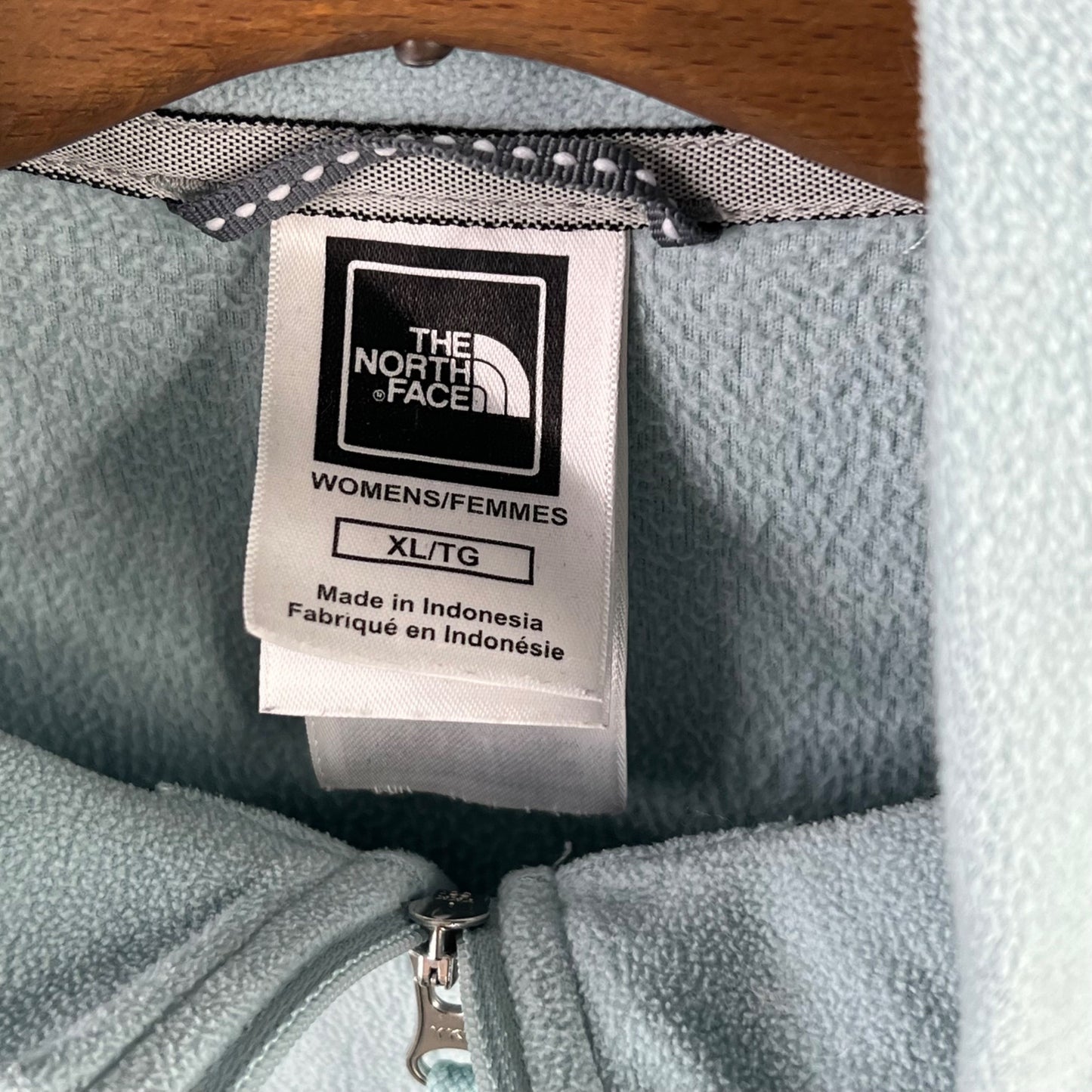 The North Face 1/4 Zip Fleece Jackets Womens XL Pullover Lightweight Mint Green