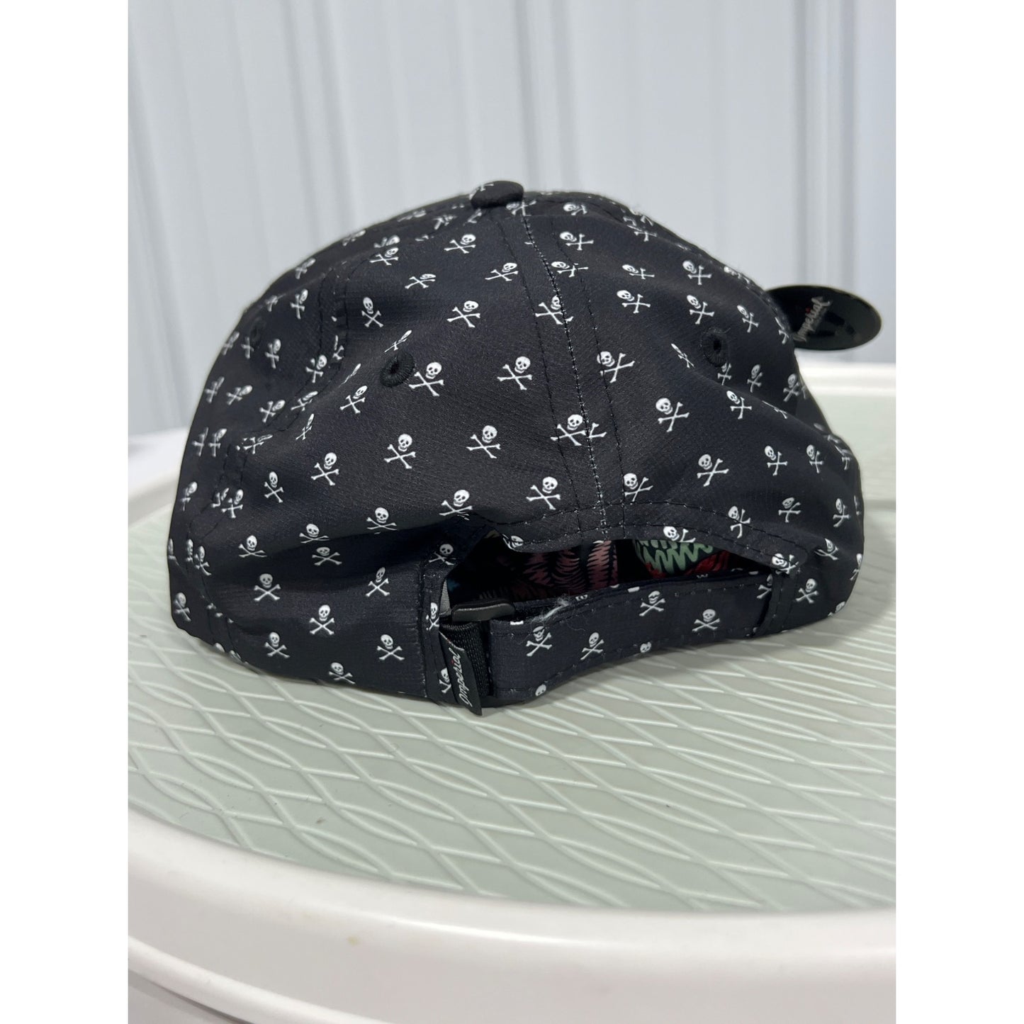 Imperial King Ropes Skull Print Baseball Cap Men's OS Black White Polyester NEW