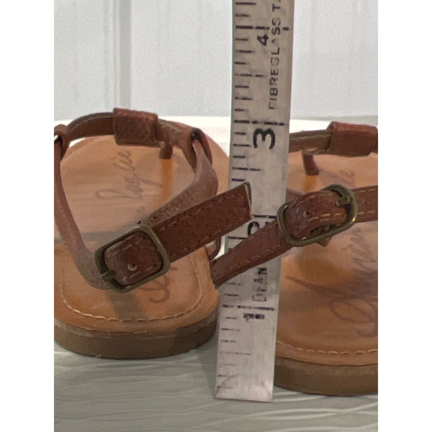 American Rag Akrista Open Toe Casual T-Strap Sandal Womens 6 Brown Leather