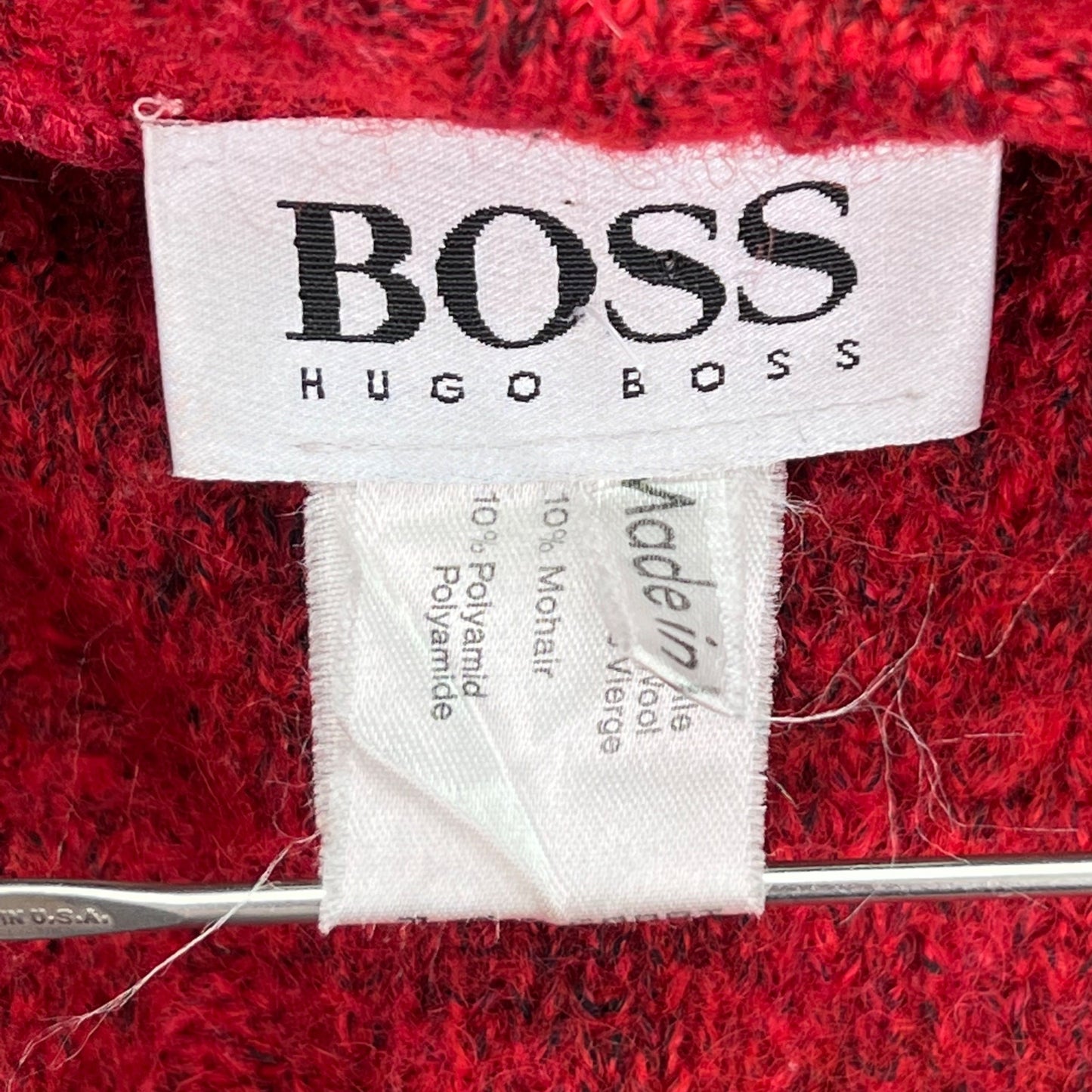 Hugo Boss Vintage Crewneck Pullover Sweater Virgin Wool Mohair Blend Cozy Men 42/L