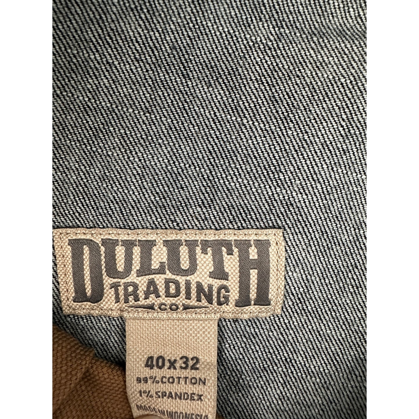 Duluth Trading Company Flex Ballroom Jeans Mens Straight Leg Cotton Blue 40x32