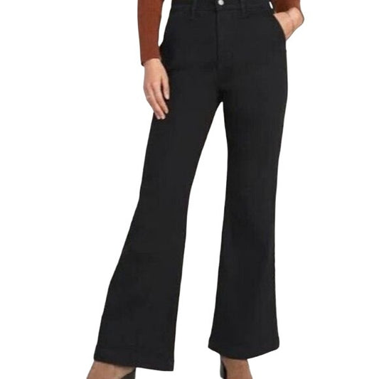 Old Navy Extra High Rise 360° Stretch Flare Trouser Womens 2 Cotton Blend NEW