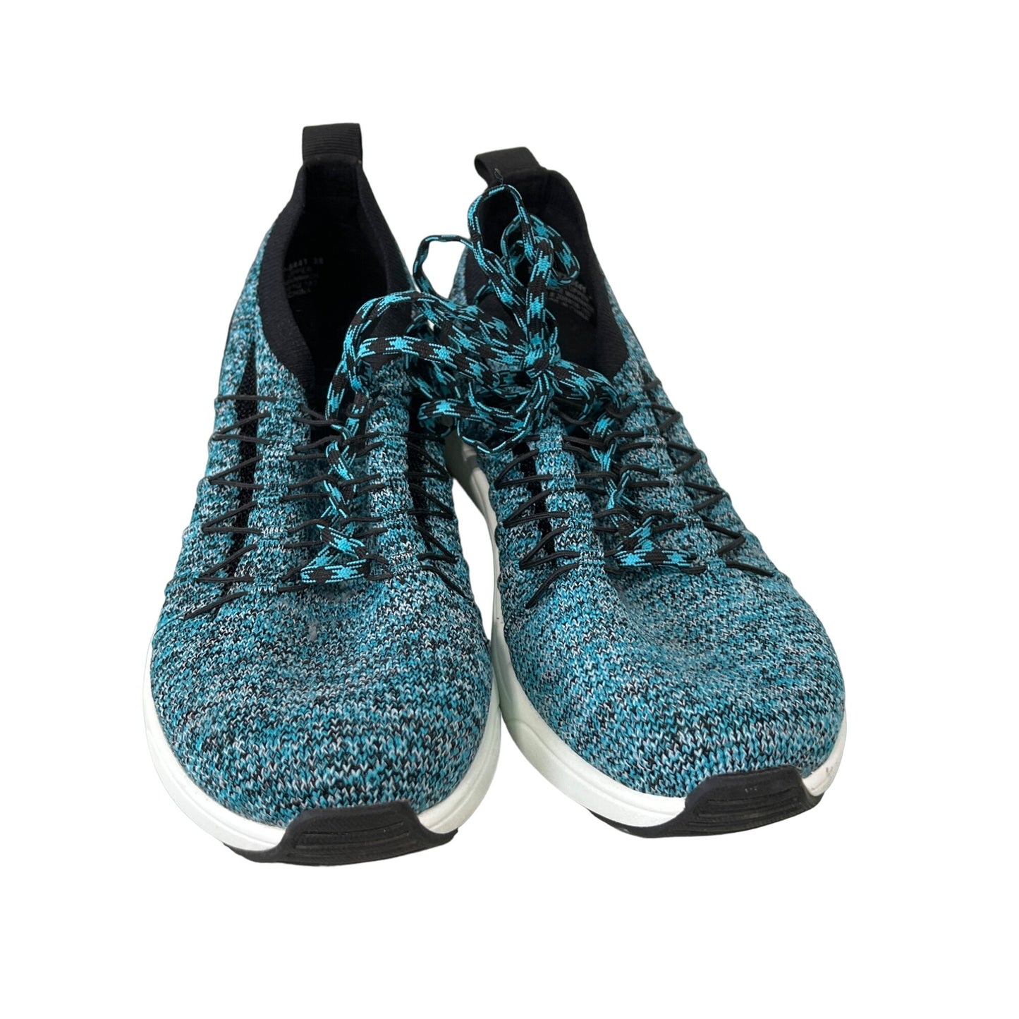 TRAQ by Alegria Synq 2 Lace Up Knit Sneakers Womens 38 Turquoise Athleisure