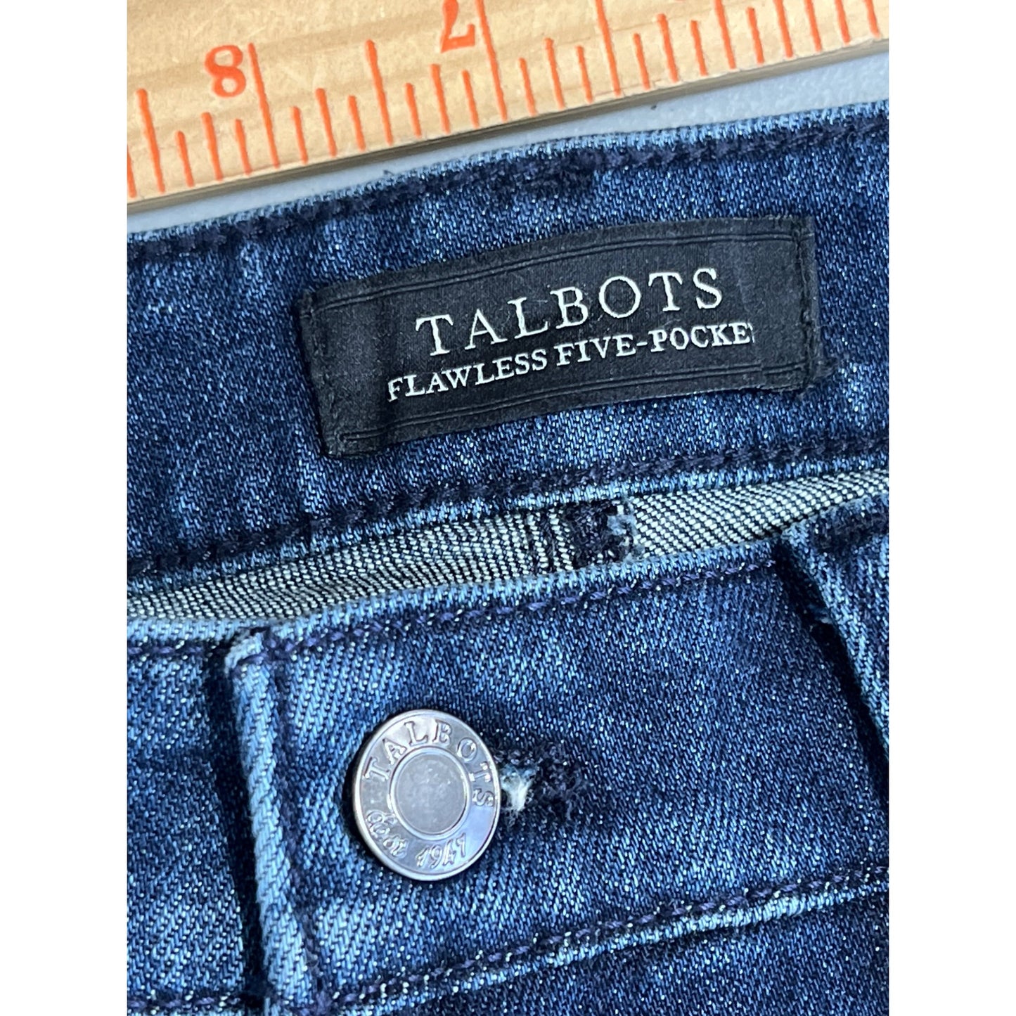 Talbots The Flawless Five Pocket Slim Curvy Fit Ankle Jeans Womens 6 Blue Denim