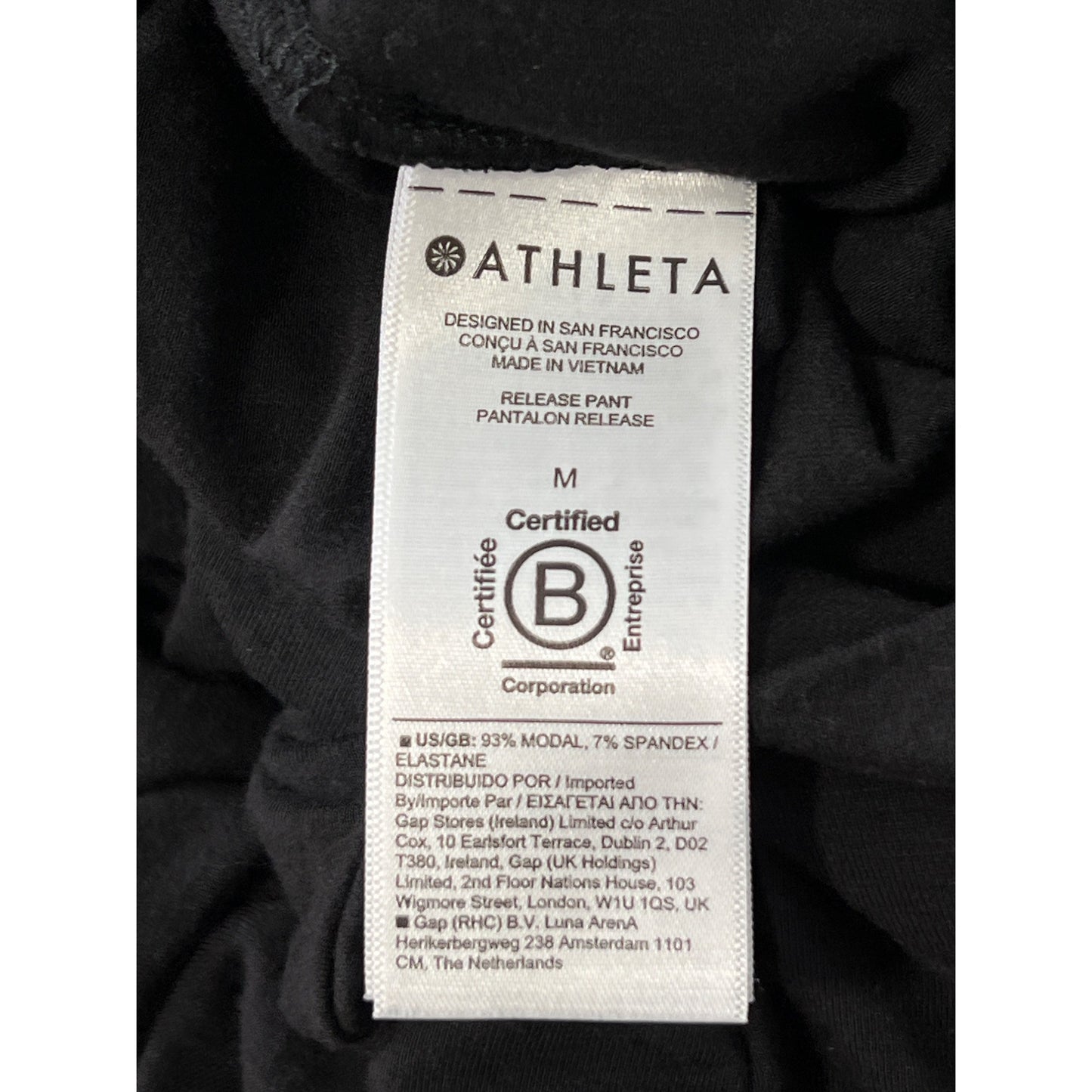 Athleta Release Pants Womens Medium Black Wide Leg Loose Fit Stretch Active